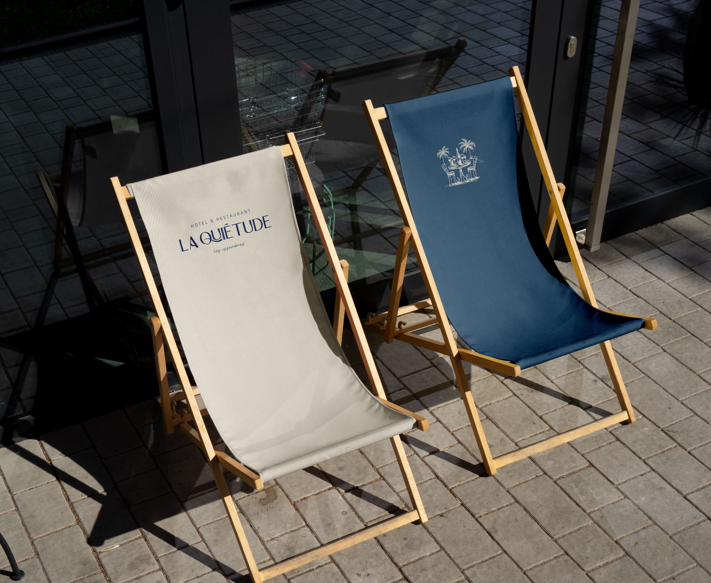 mockup nouveau branding pour l'hôtel-restaurant la quiétude